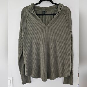 Wild Fable Waffle Knit Hooded Pullover